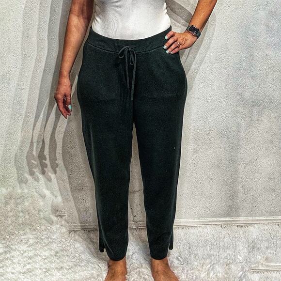 Soma Green Knit Jogger Lounge Pull On Pants Sz M - Picture 1 of 13